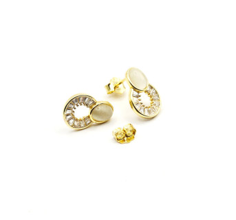 Pendientes pequeños plata baño oro