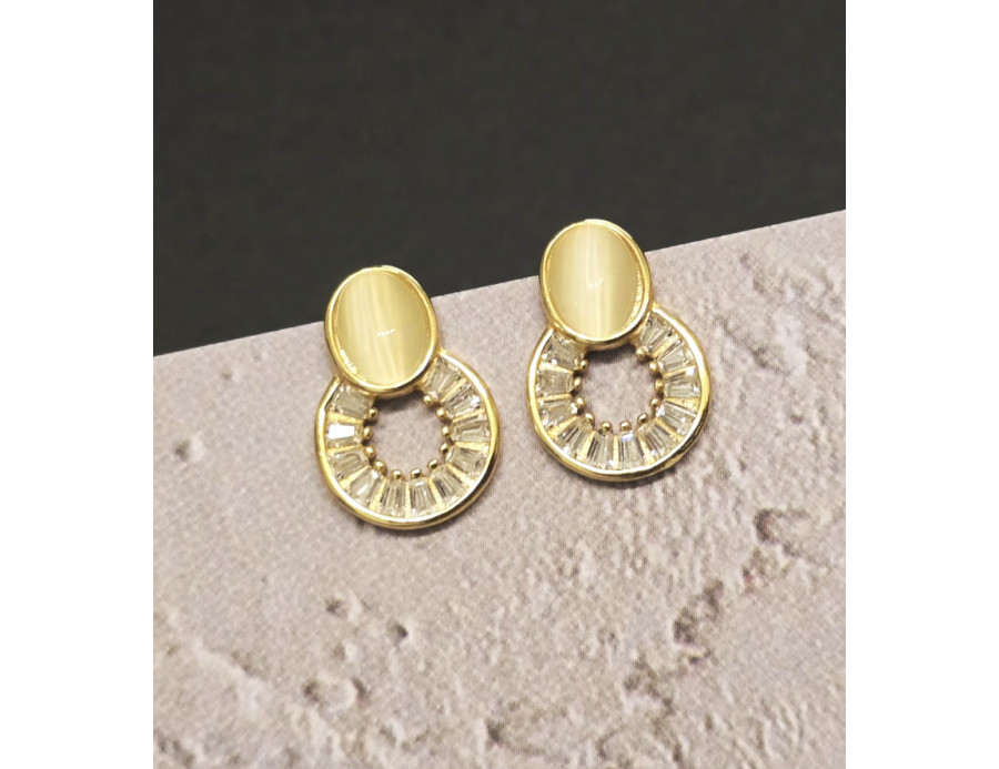 Pendientes efecto ojo de gato