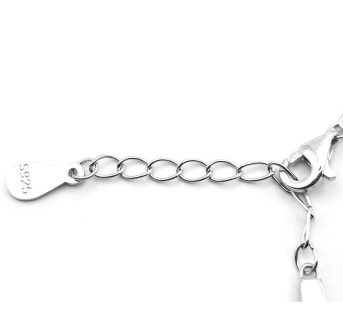 Pulsera Serpiente de plata con circonitas