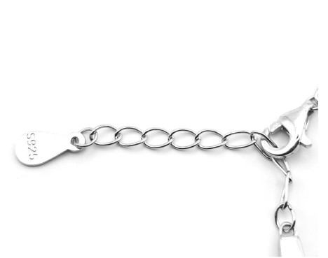 Pulsera Serpiente de plata con circonitas