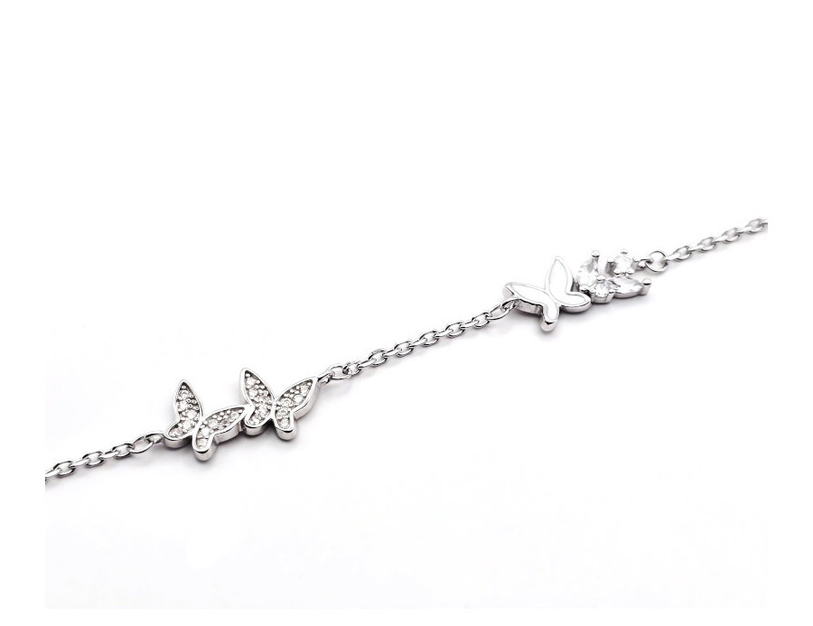 Pulsera Mariposas esmalte plata Pulsera Mariposas esmalte plata
