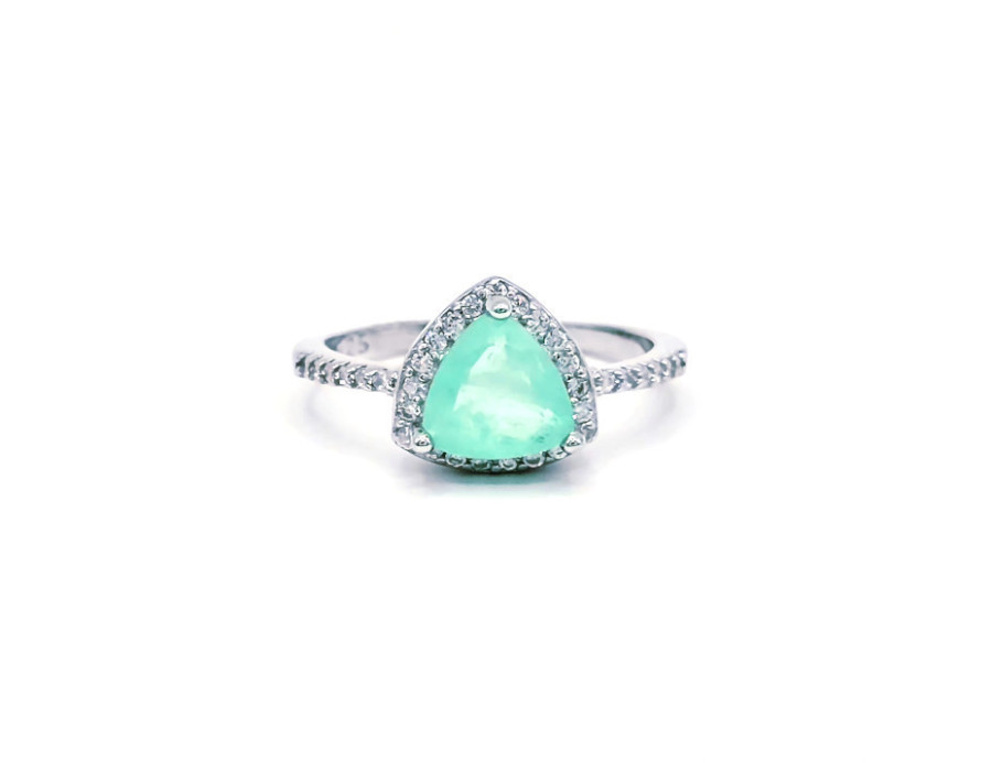 Anillo plata piedra Verde agua Anillo plata piedra Verde agua