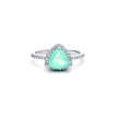 Anillo plata piedra Verde agua Anillo plata piedra Verde agua