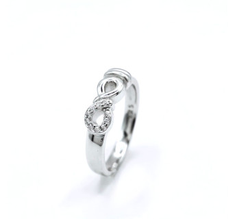 Anillo Infinito circonita plata