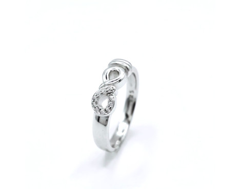 Anillo Infinito circonita plata