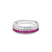 Anillo Circonitas Color Fucsia
