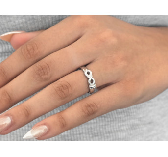 Anillo Infinito circonita plata