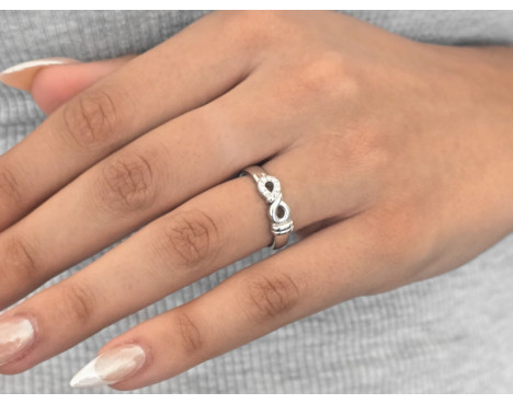 Anillo Infinito circonita plata