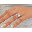 Anillo ancho de plata abierto