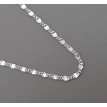 Cadena de plata Eslabón Lapidada Cadena de plata Eslabón Lapidada