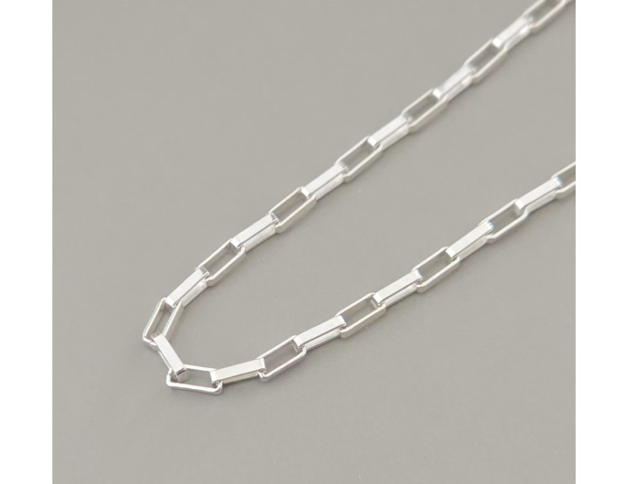 Cadena plata Forzada 45 cm.
