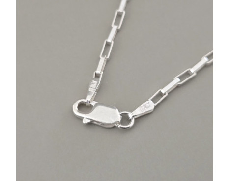 Cadena plata Forzada 45 cm.
