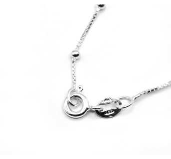 Cadena de plata Veneciana Bolas 45 cm