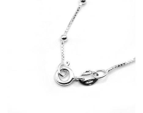 Cadena de plata Veneciana Bolas 45 cm