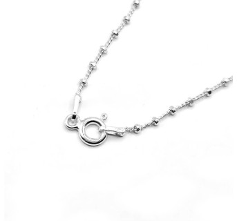 cadena de plata forzada Bolas 45 cm