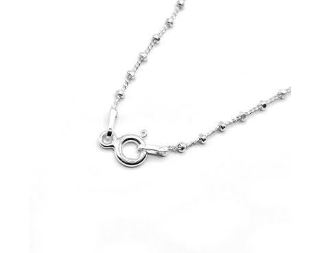 cadena de plata forzada Bolas 45 cm