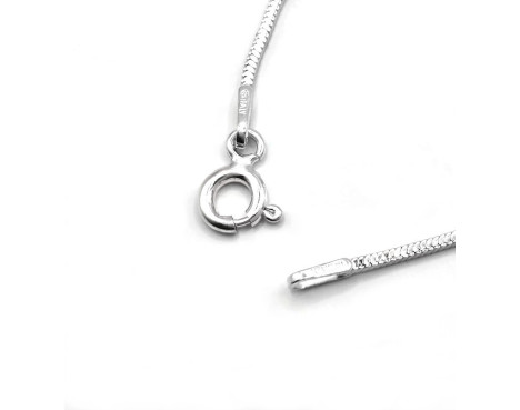 Cadena plata Cola de Topo 45 cm