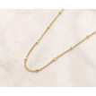 Cadena de plata baño oro Bolas 45 cm