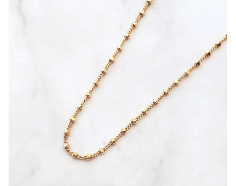 Cadena baño oro bolas