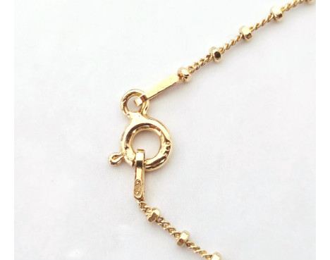 Cadena de plata baño oro Bolas 45 cm