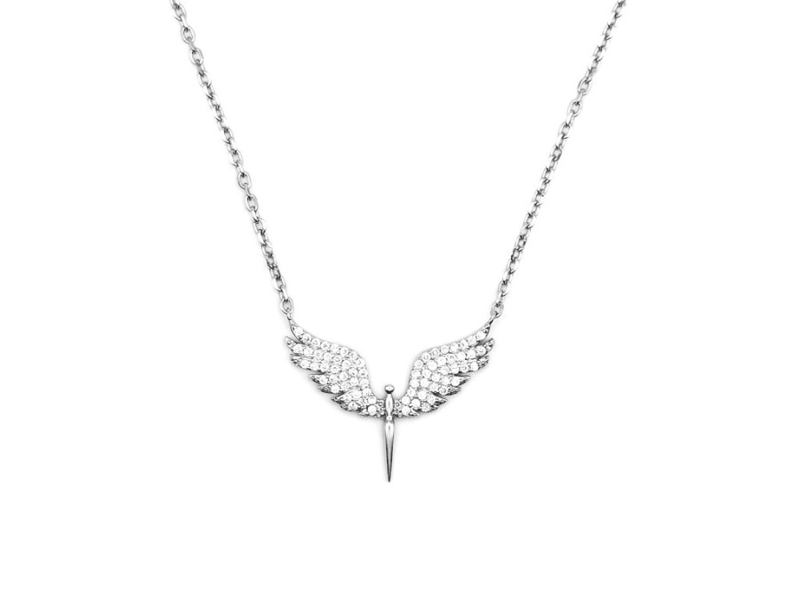 Collar de plata Alas circonitas Collar de plata Alas circonitas