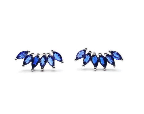 Pendientes trepadores Azul