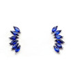Pendientes trepadores plata Azul Pendientes trepadores plata Azul