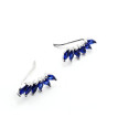 Pendientes trepadores plata Azul Pendientes trepadores plata Azul
