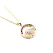 Collar de plata baño oro Ojo turco