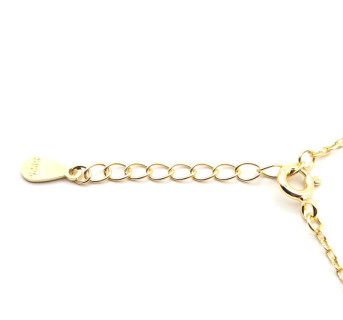 Collar de plata baño oro Ojo turco