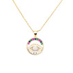 Collar de plata baño oro Ojo turco