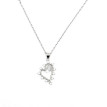 Gargantilla de plata Corazón Nácar circonita.